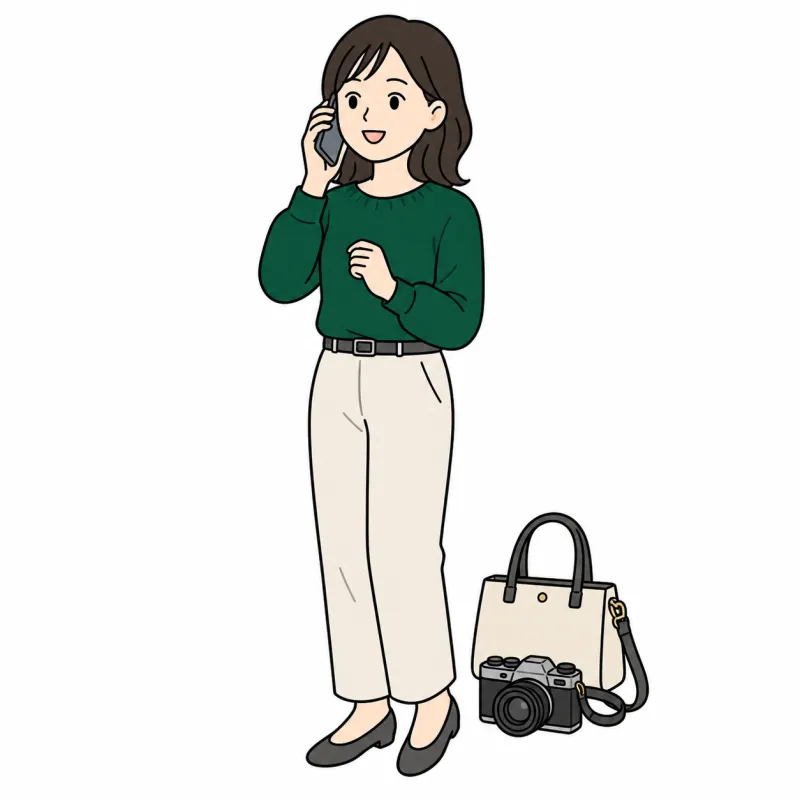 電話をかける人のイラスト